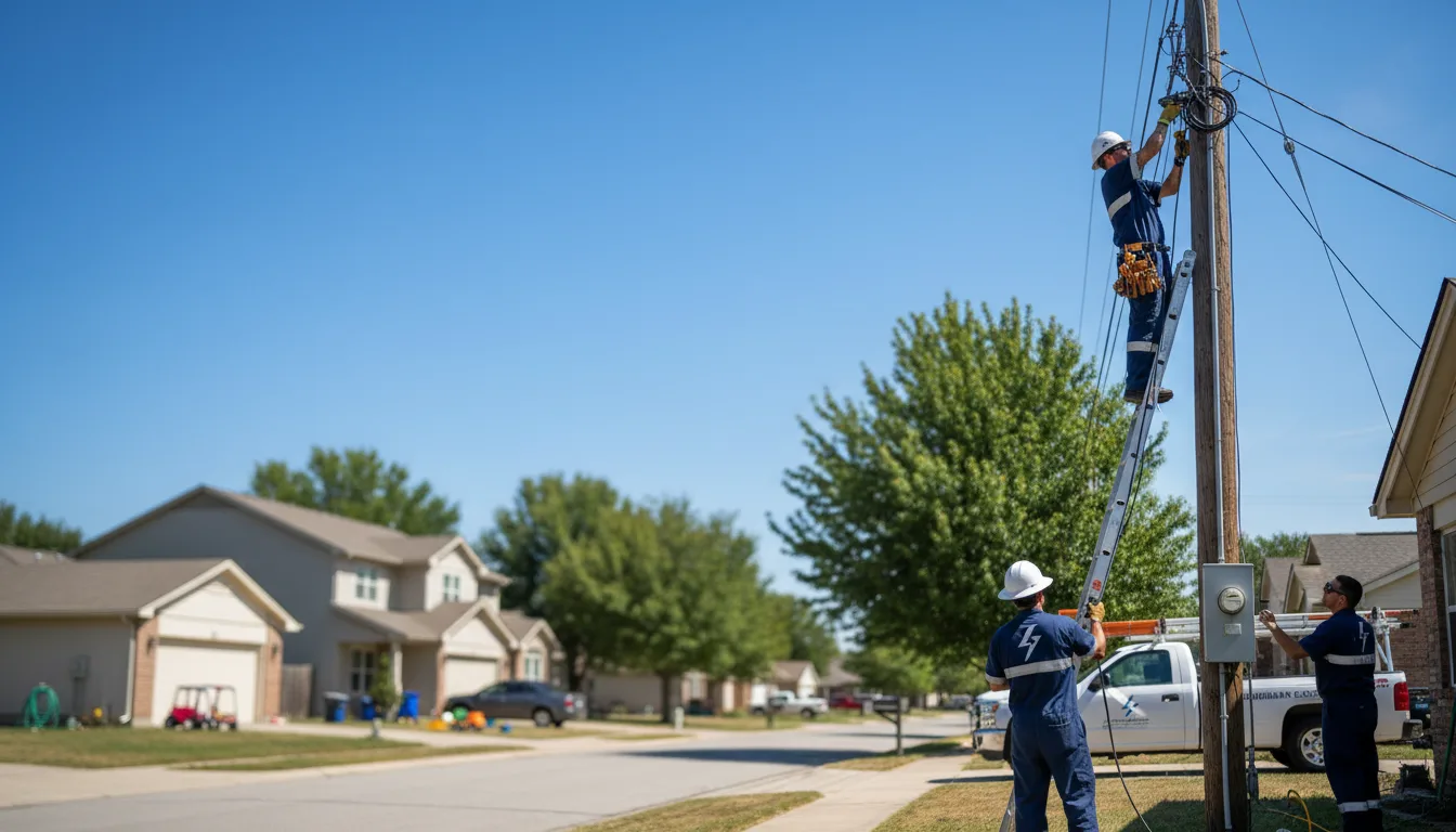 Residential electrician providing installation services in Thicket, TX